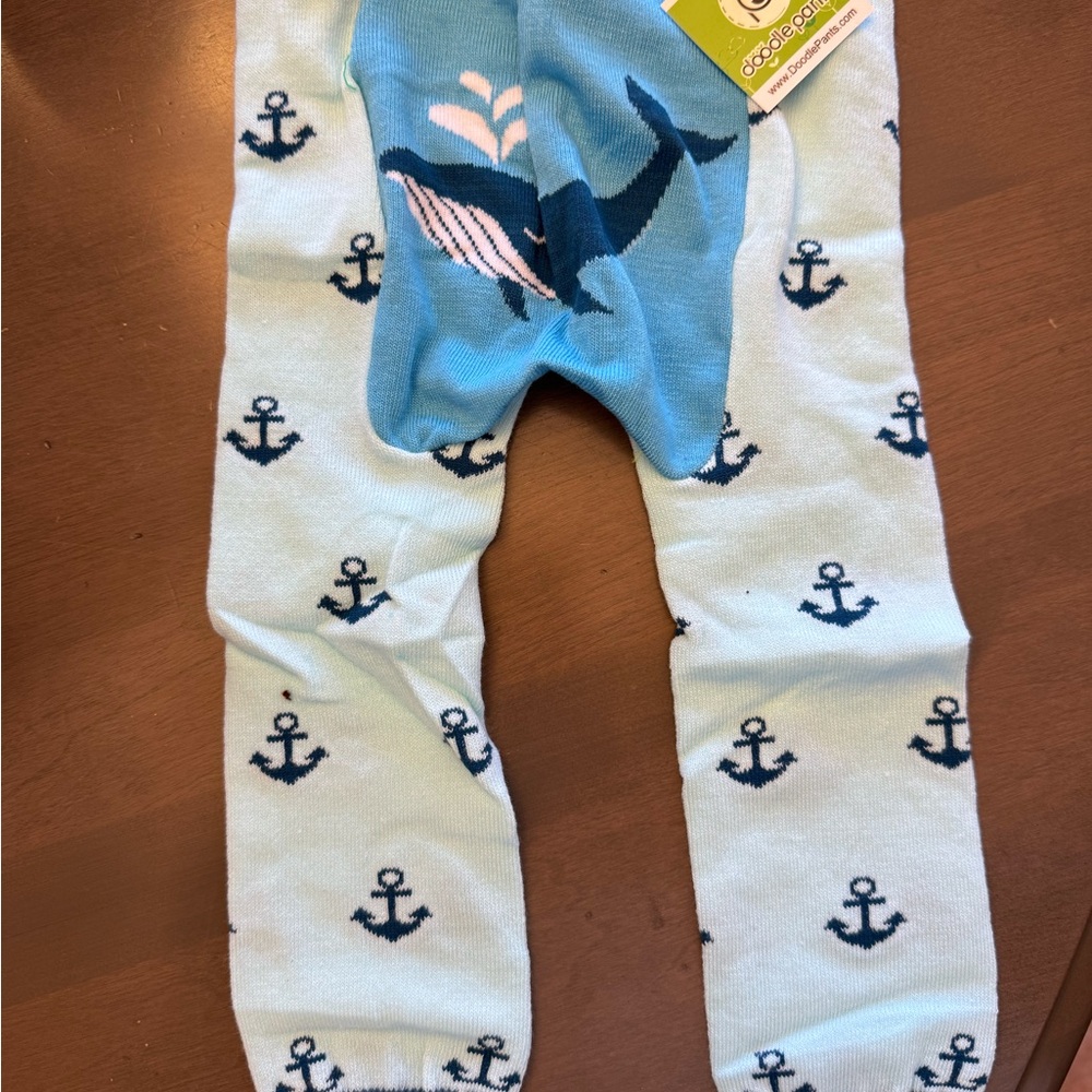 Doodle Pants Blue Whale Leggings